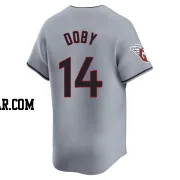 Larry Doby Men's Cleveland Guardians Gray Limited Road Jersey