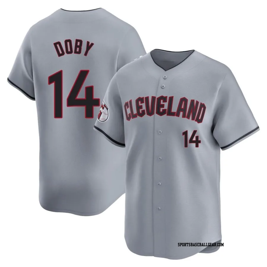 Larry Doby Men's Cleveland Guardians Gray Limited Road Jersey