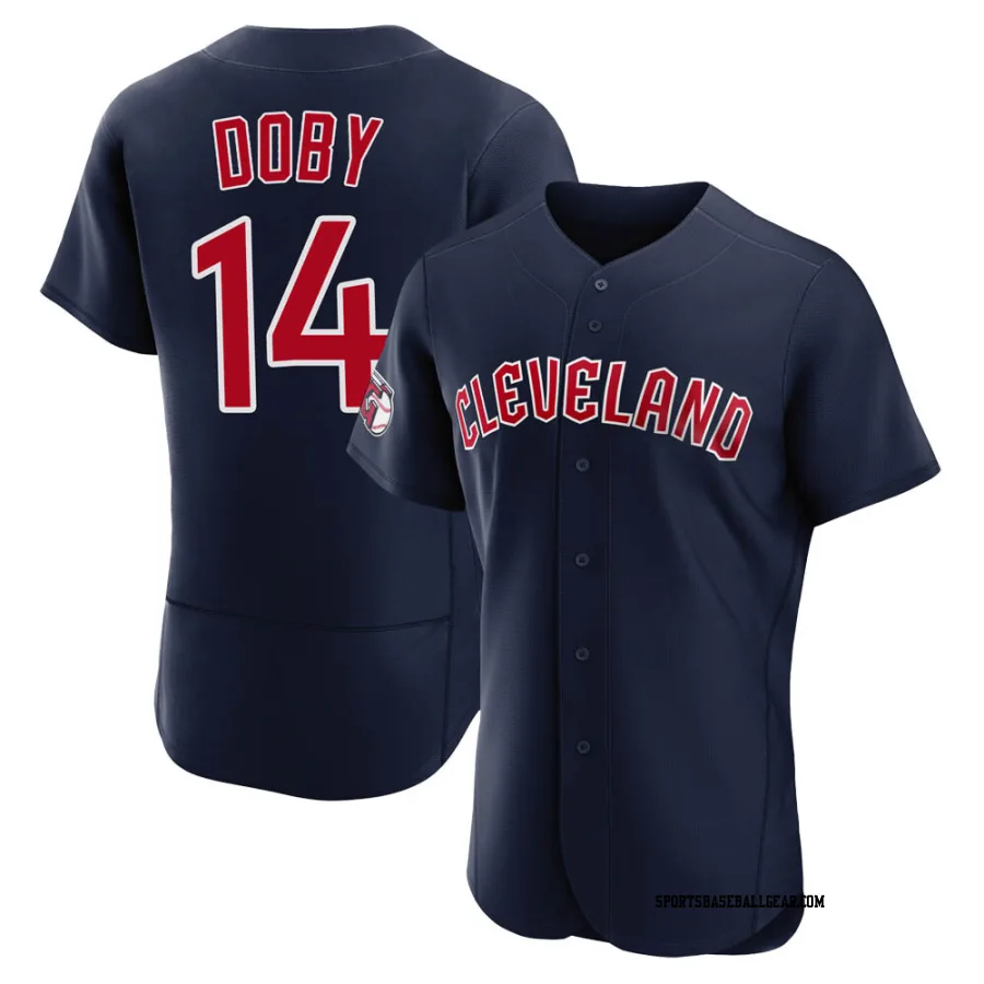 Larry Doby Men's Cleveland Guardians Navy Authentic Alternate Jersey