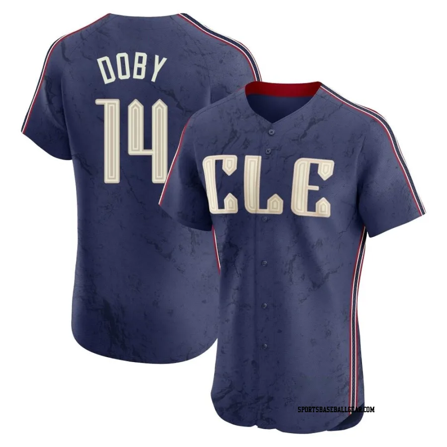 Larry Doby Men's Cleveland Guardians Navy Elite 2024 City Connect Jersey