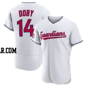 Larry Doby Men's Cleveland Guardians White Authentic Home Jersey