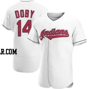 Larry Doby Men's Cleveland Guardians White Authentic Home Jersey