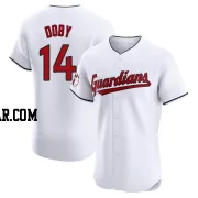 Larry Doby Men's Cleveland Guardians White Elite Home Jersey