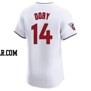 Larry Doby Men's Cleveland Guardians White Elite Home Jersey