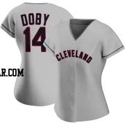 Larry Doby Women's Cleveland Guardians Gray Authentic Road Jersey