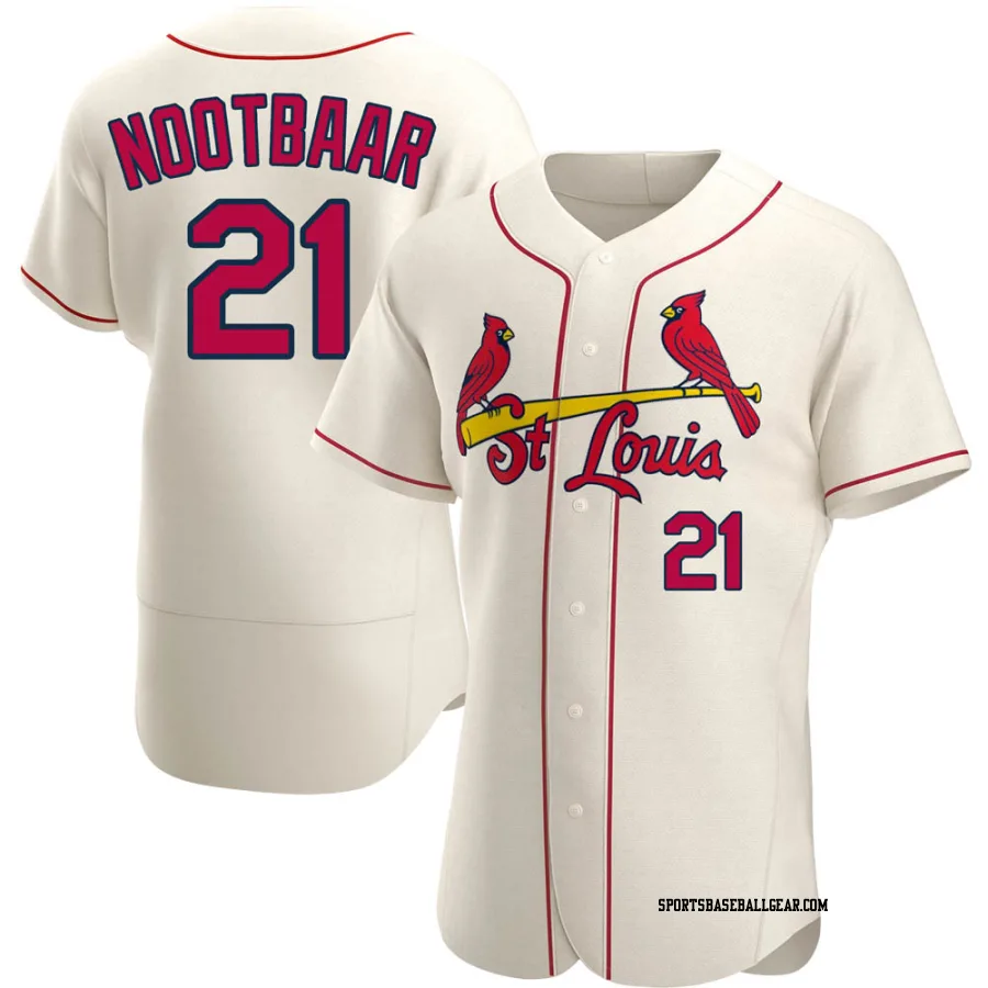 Lars Nootbaar Men's St. Louis Cardinals Cream Authentic Alternate Jersey