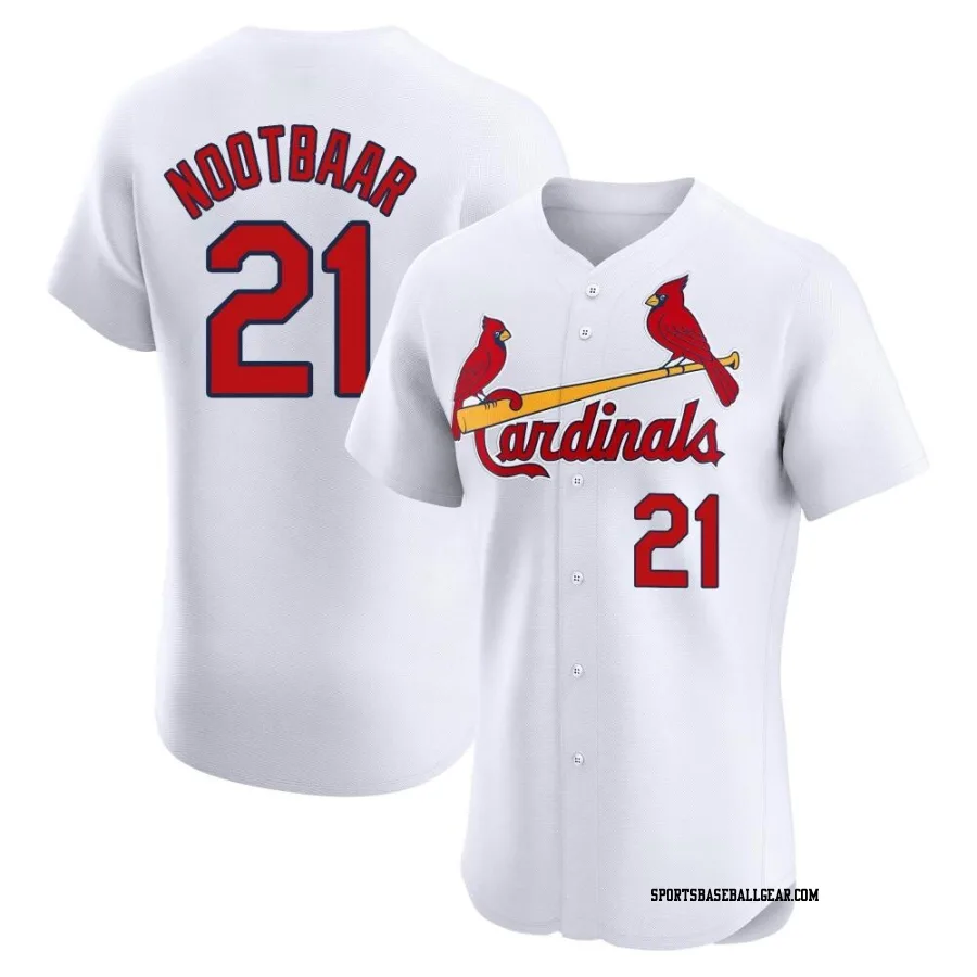 Lars Nootbaar Men's St. Louis Cardinals White Elite Home Jersey