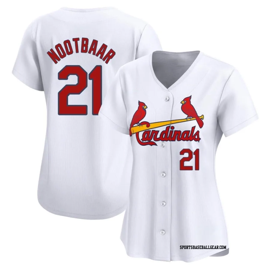 Lars Nootbaar Women's St. Louis Cardinals White Limited Home Jersey