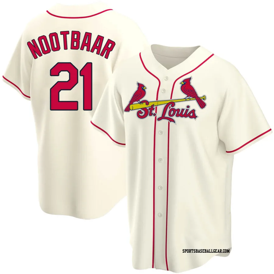 Lars Nootbaar Youth St. Louis Cardinals Cream Replica Alternate Jersey