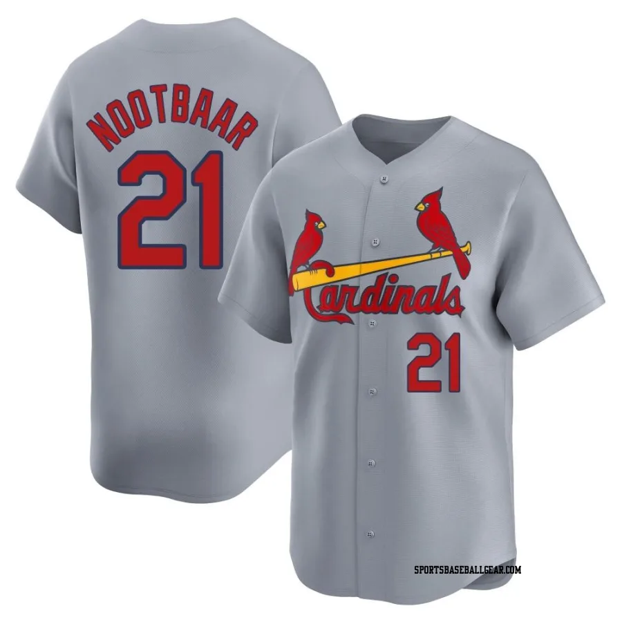 Lars Nootbaar Youth St. Louis Cardinals Gray Limited Away Jersey