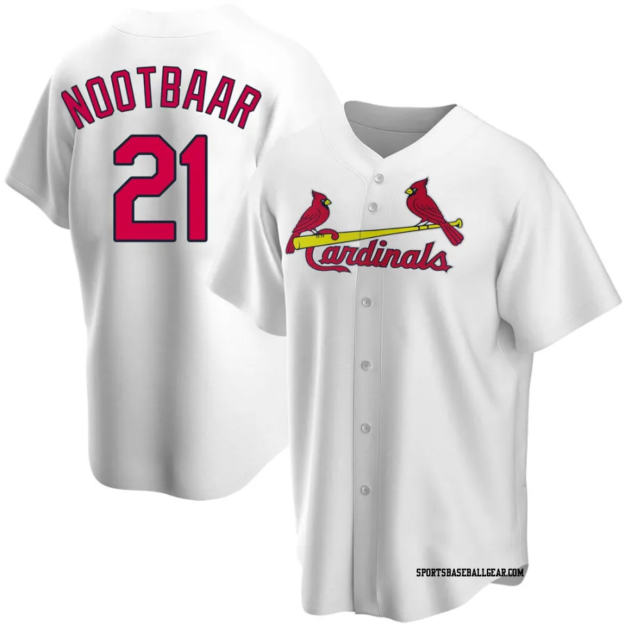 Lars Nootbaar Youth St. Louis Cardinals White Replica Home Jersey