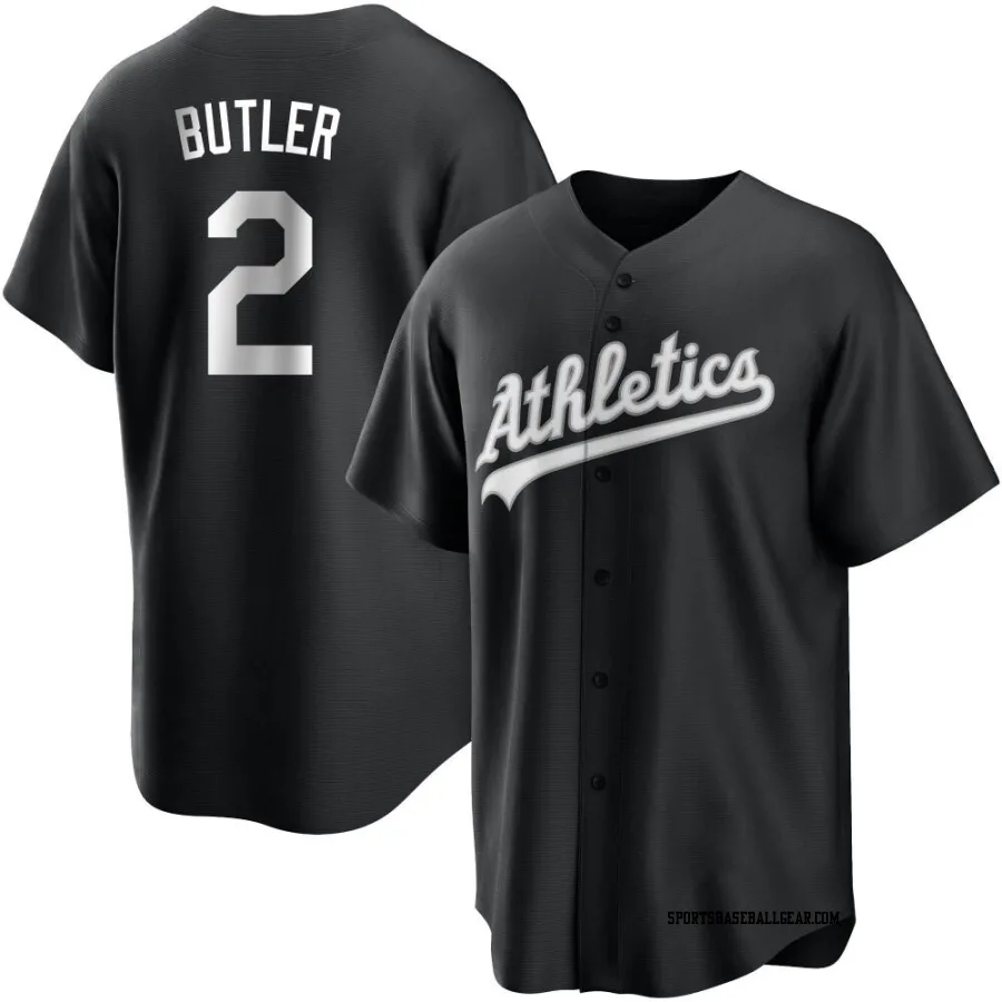 Lawrence Butler Men's Oakland Athletics Black/White Replica Jersey