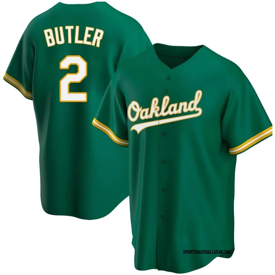 Lawrence Butler Men's Oakland Athletics Green Replica Kelly Alternate Jersey