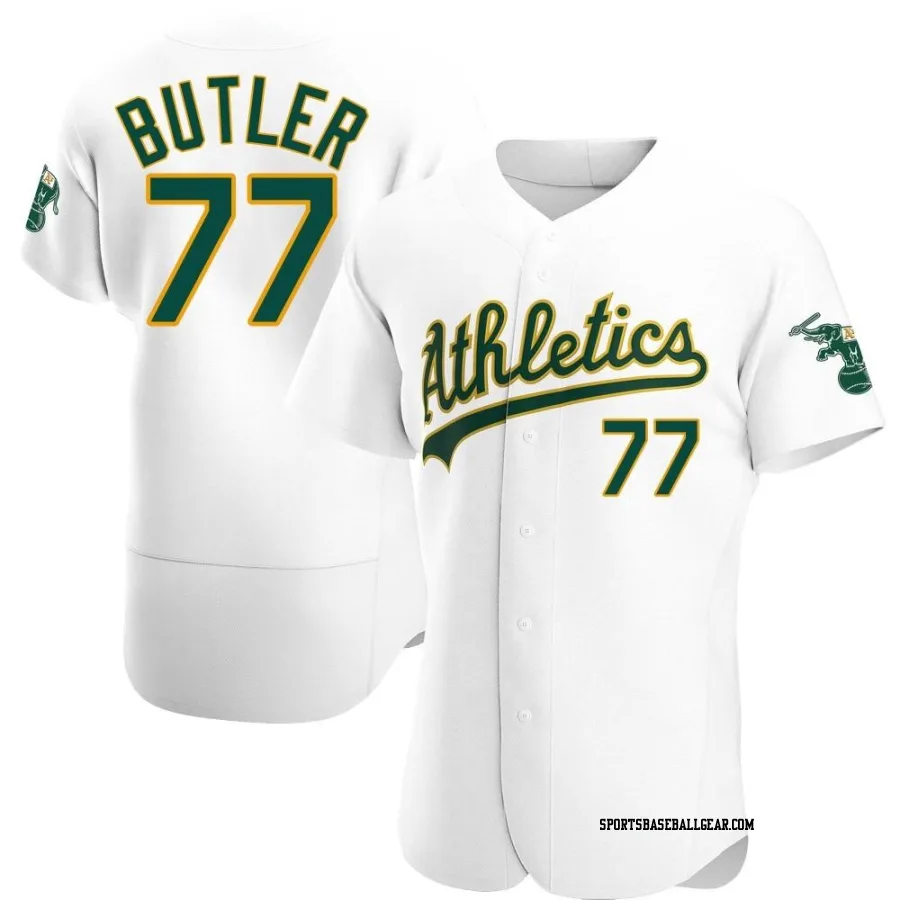 Lawrence Butler Men's Oakland Athletics White Authentic Home Jersey