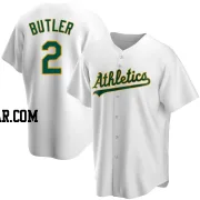 Lawrence Butler Men's Oakland Athletics White Replica Home Jersey