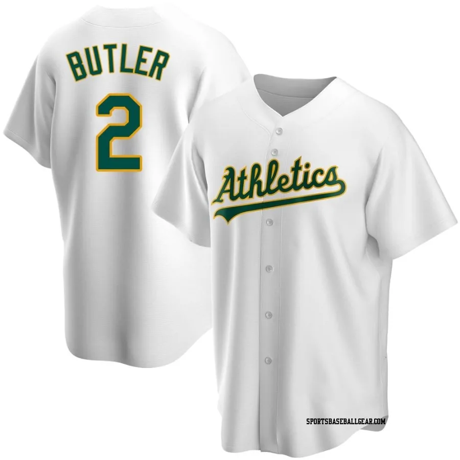 Lawrence Butler Men's Oakland Athletics White Replica Home Jersey