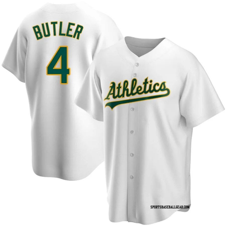 Lawrence Butler Men's Oakland Athletics White Replica Home Jersey