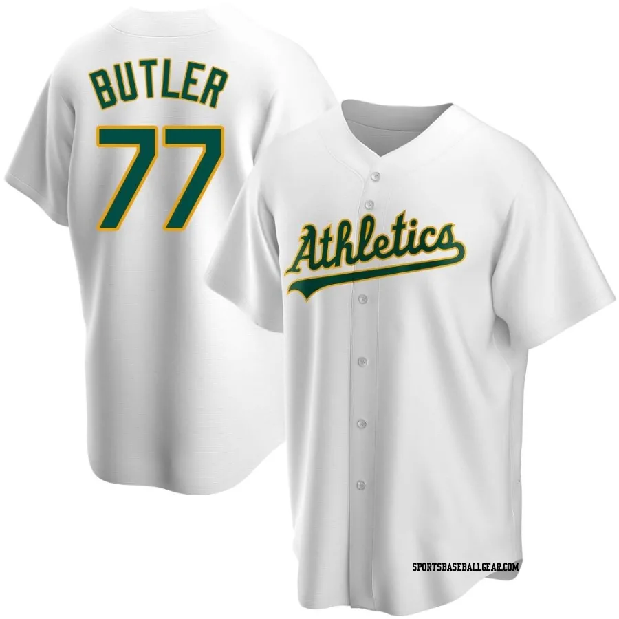 Lawrence Butler Men's Oakland Athletics White Replica Home Jersey