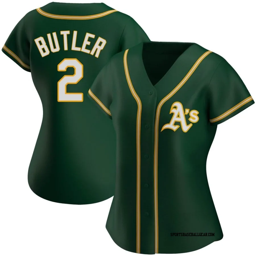 Lawrence Butler Women's Oakland Athletics Green Authentic Alternate Jersey