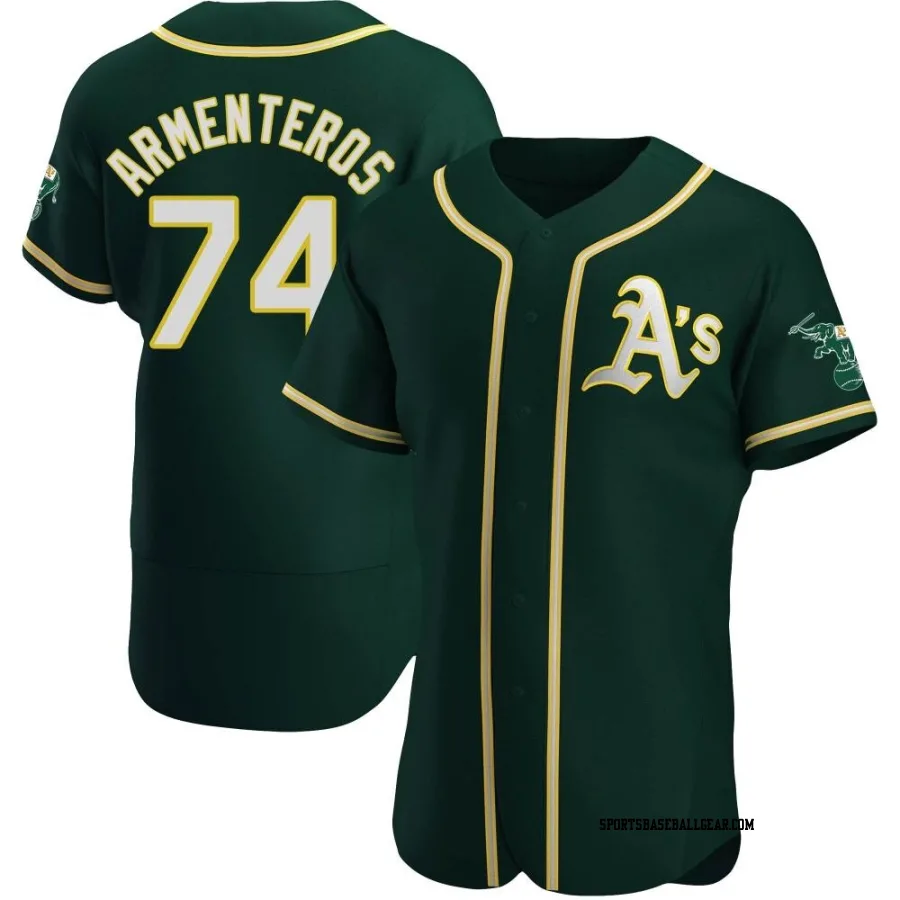 Lazaro Armenteros Men's Oakland Athletics Green Authentic Alternate Jersey