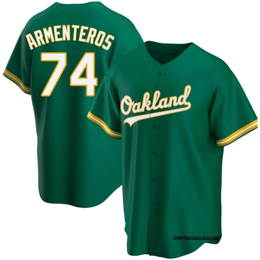 Lazaro Armenteros Men's Oakland Athletics Green Replica Kelly Alternate Jersey