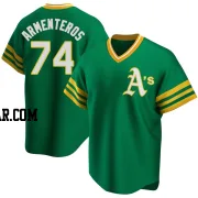 Lazaro Armenteros Men's Oakland Athletics Green Replica R Kelly Road Cooperstown Collection Jersey