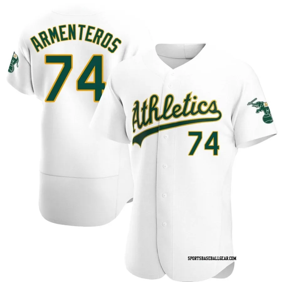 Lazaro Armenteros Men's Oakland Athletics White Authentic Home Jersey