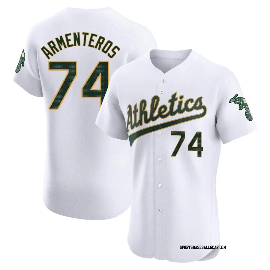 Lazaro Armenteros Men's Oakland Athletics White Elite Home Jersey