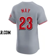 Lee May Men's Cincinnati Reds Gray Elite Road Jersey