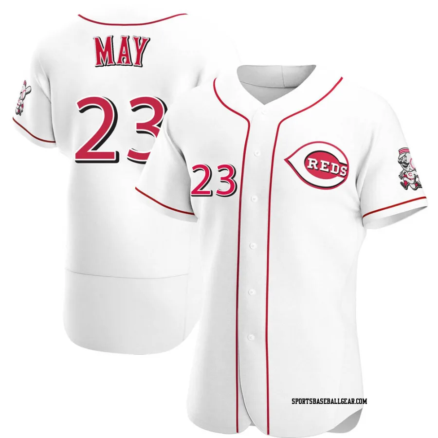 Lee May Men's Cincinnati Reds White Authentic Home Jersey