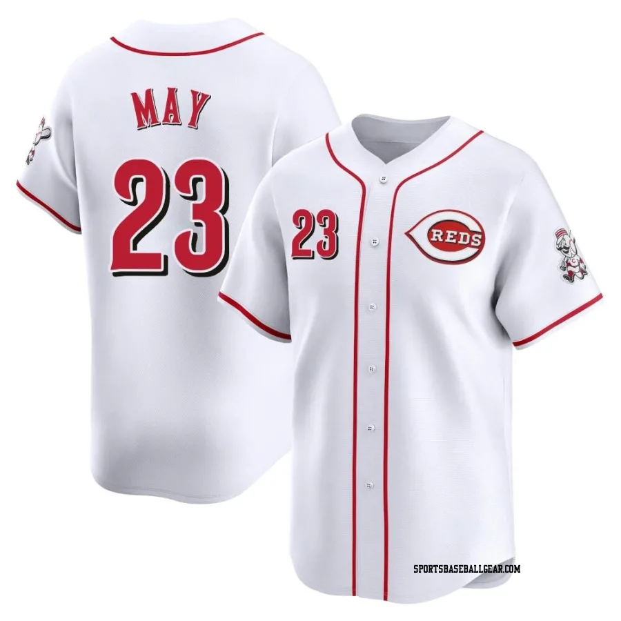 Lee May Men's Cincinnati Reds White Limited Home Jersey