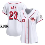 Lee May Women's Cincinnati Reds White Limited Home Jersey