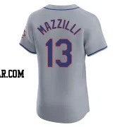 Lee Mazzilli Men's New York Mets Gray Elite Road Jersey