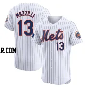 Lee Mazzilli Men's New York Mets White Elite Home Patch Jersey