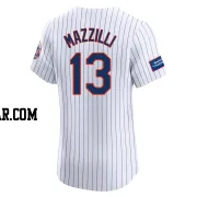 Lee Mazzilli Men's New York Mets White Elite Home Patch Jersey