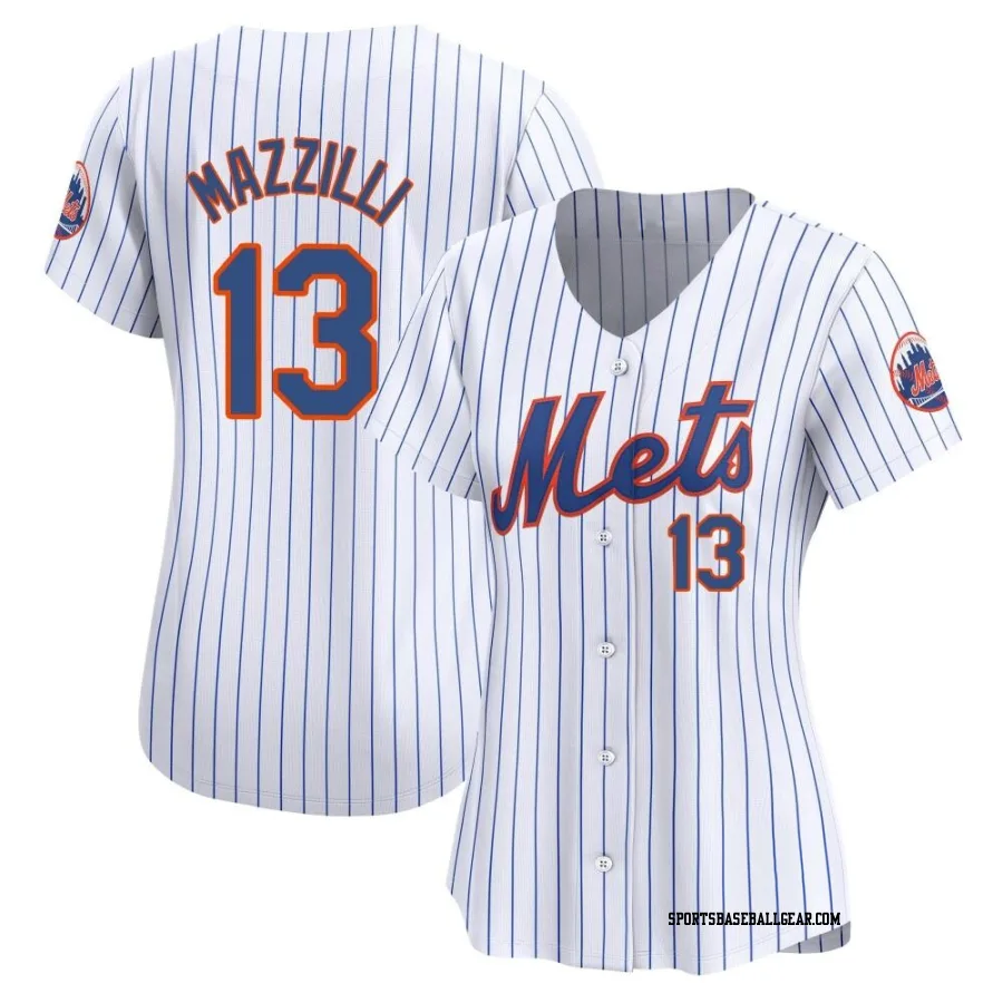 Lee Mazzilli Women's New York Mets White Limited Home Jersey