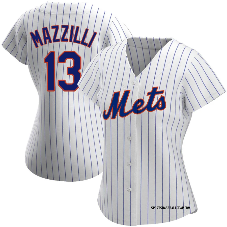 Lee Mazzilli Women's New York Mets White Replica Home Jersey