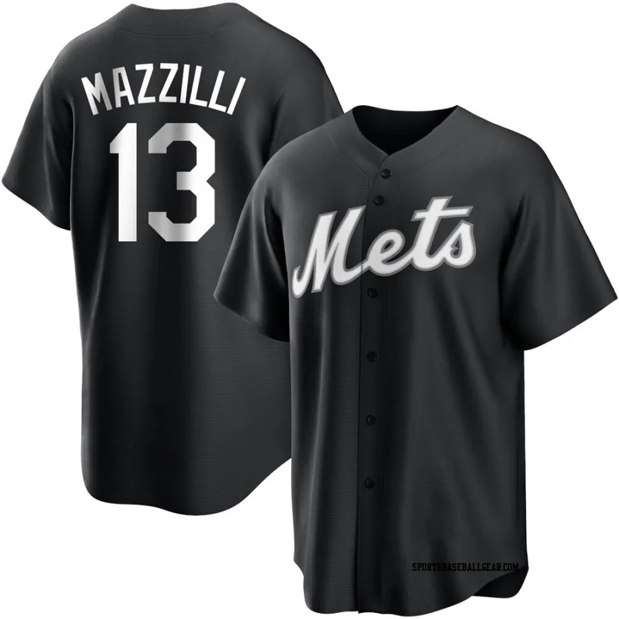 Lee Mazzilli Youth New York Mets Black/White Replica Jersey