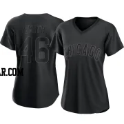 Lee Smith Women's Chicago Cubs Black Authentic Pitch Fashion Jersey