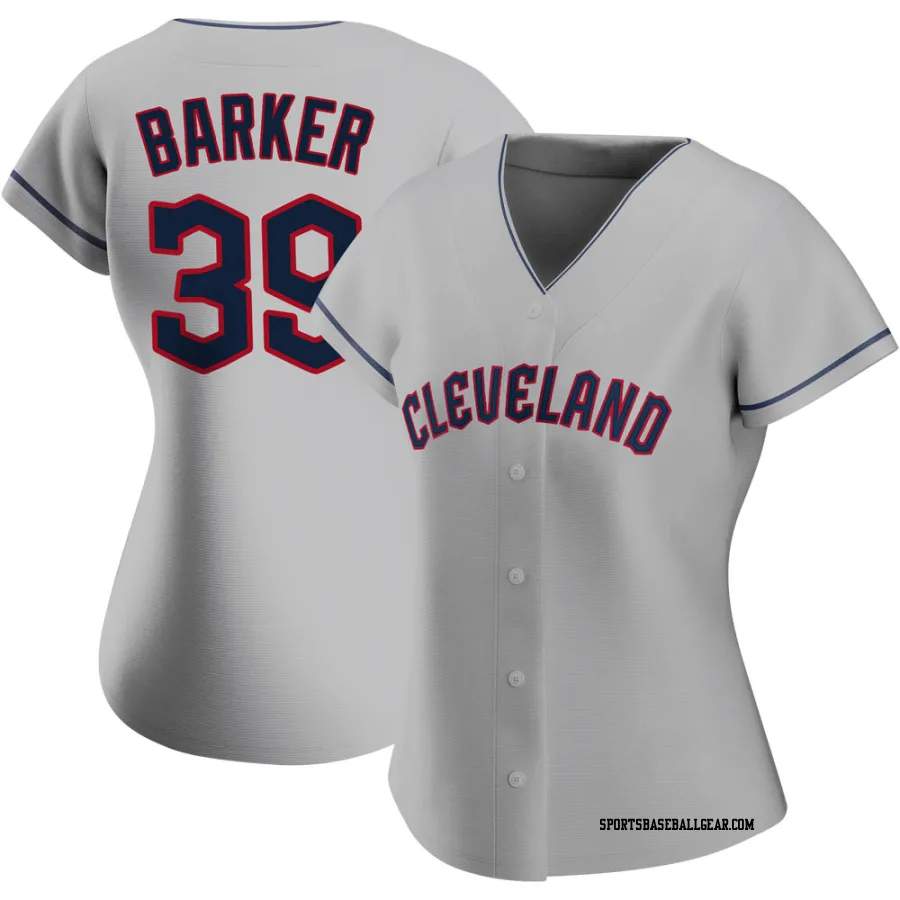 Len Barker Women's Cleveland Guardians Gray Authentic Road Jersey