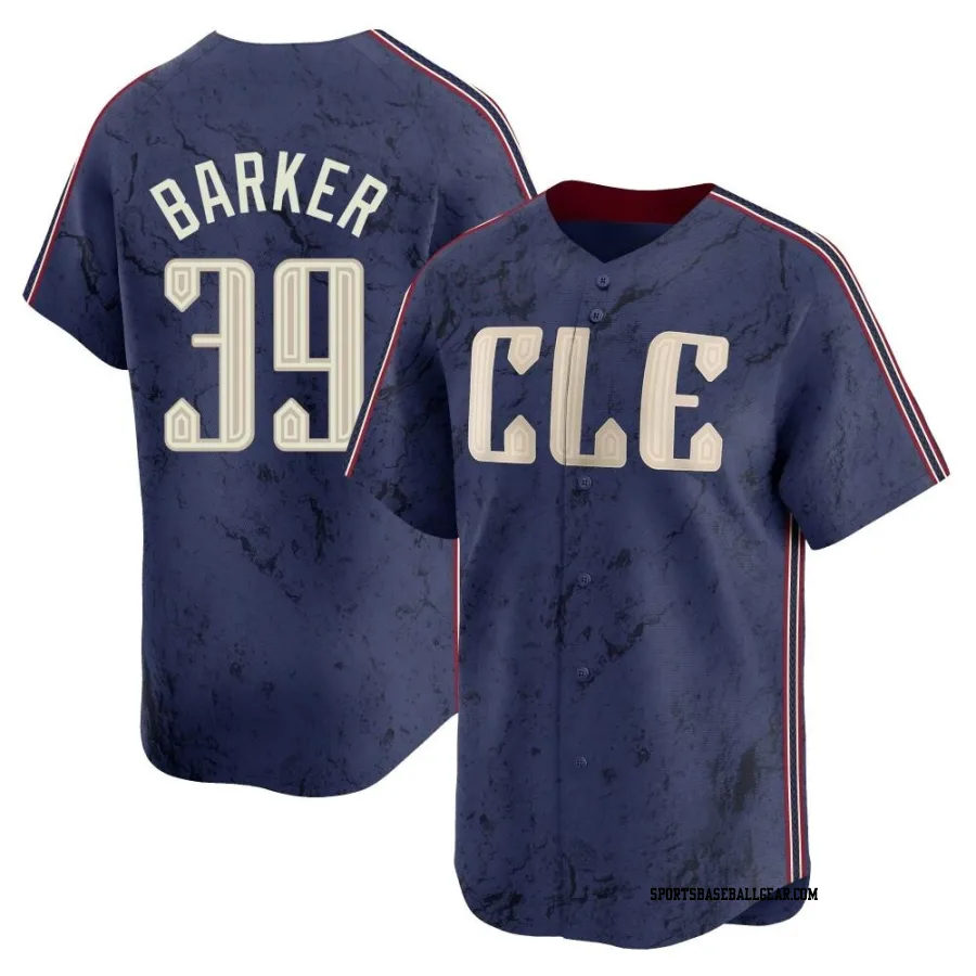 Len Barker Youth Cleveland Guardians Navy Limited 2024 City Connect Jersey