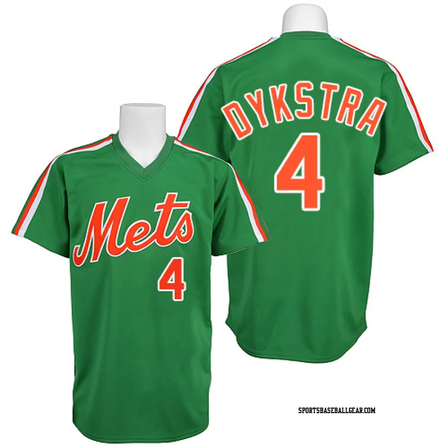 Lenny Dykstra Men's New York Mets Green Replica 1985 Throwback Jersey