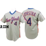 Lenny Dykstra Men's New York Mets Grey Authentic Throwback Jersey