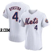 Lenny Dykstra Men's New York Mets White Elite Home Patch Jersey