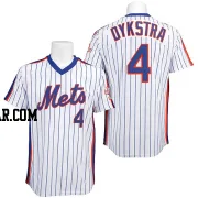 Lenny Dykstra Men's New York Mets White/Blue Authentic Strip Throwback Jersey