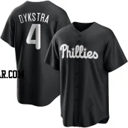 Lenny Dykstra Men's Philadelphia Phillies Black/White Replica Jersey