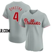 Lenny Dykstra Men's Philadelphia Phillies Gray Elite Road Jersey