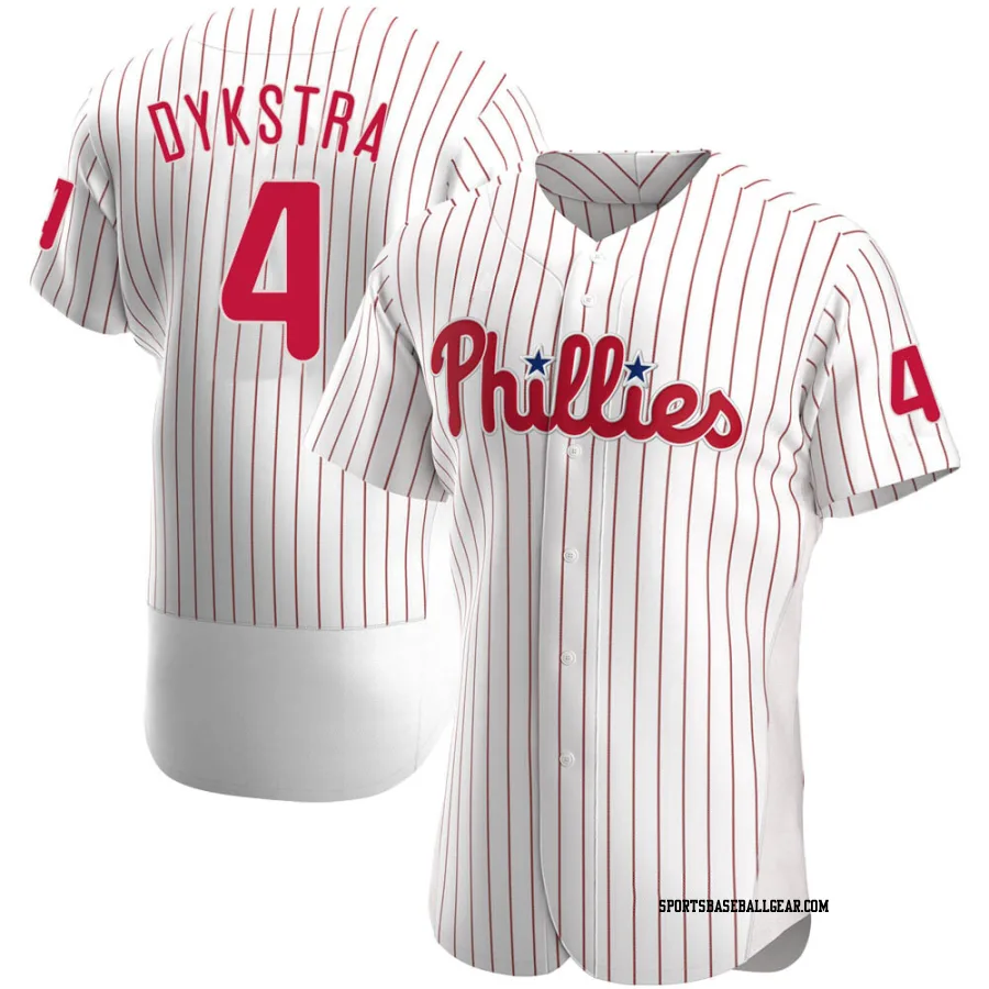 Lenny Dykstra Men's Philadelphia Phillies White Authentic Home Jersey