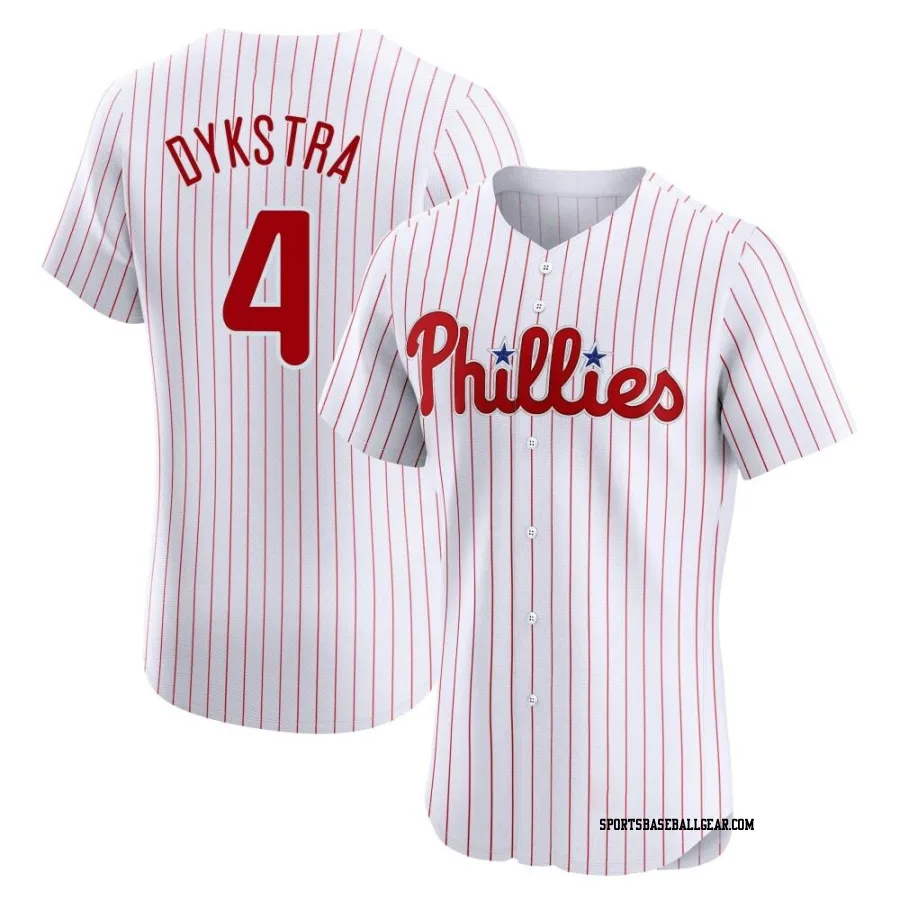 Lenny Dykstra Men's Philadelphia Phillies White Elite Home Jersey