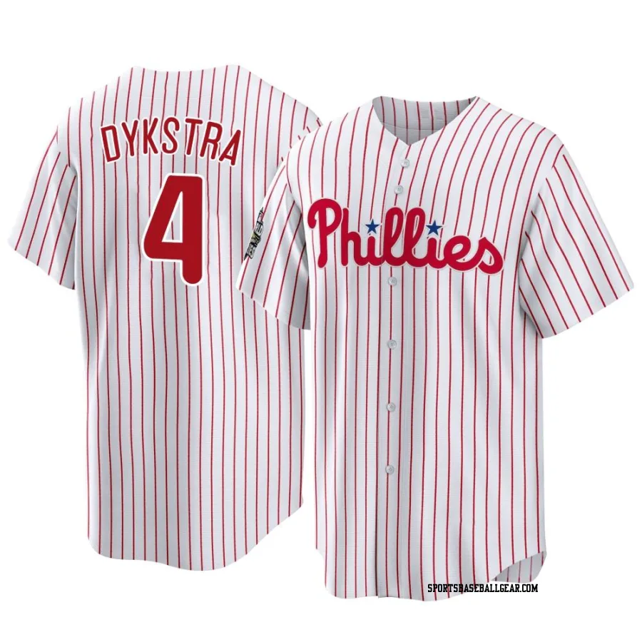 Lenny Dykstra Men's Philadelphia Phillies White Replica 2022 World Series Home Jersey